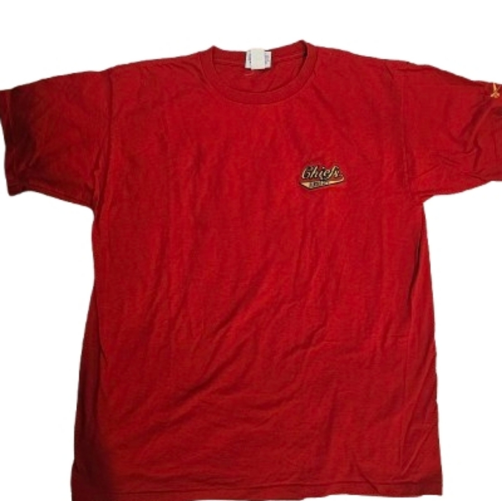 Reebok Vintage Embroidered KC Chief's Red Short Sleeve Men's Tee